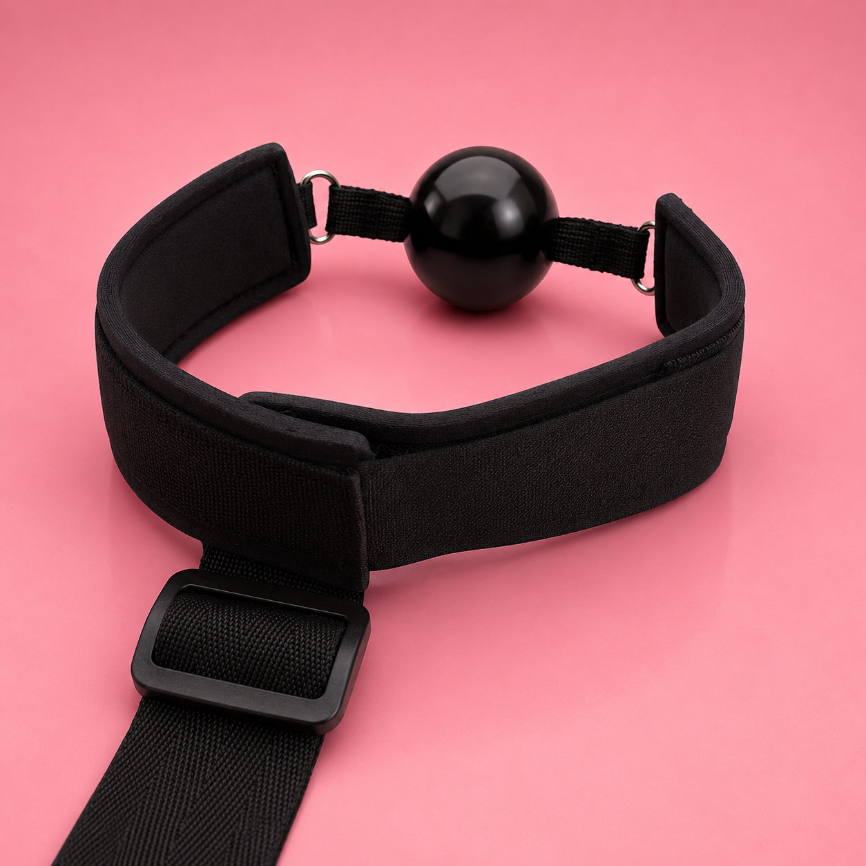 Kit BDSM Menottes & Bâillon à Boule – Ensemble de Bondage Réglable Noir