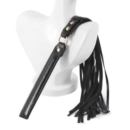 Kit BDSM Premium Cuir 7 Pièces – Menottes, Collier, Bâillon, Masque & Cravache